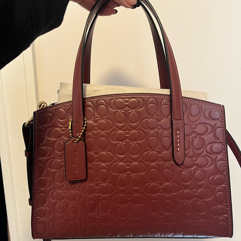 Coach Charlie embossed satchel/crossbody